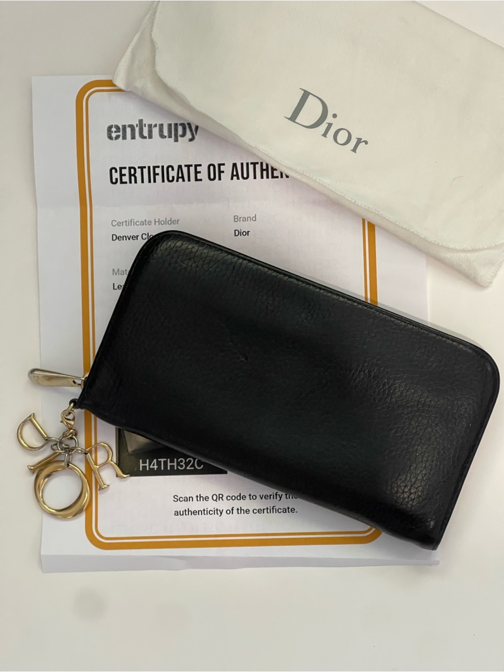 Vintage Christian Dior zip around wallet COA/dusty  included black & Fushia